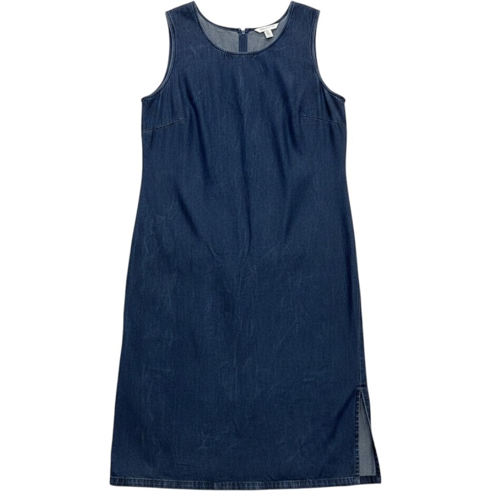 Western Denim Jumper Shift Dress Layering 3X Blue Casual 90s Relaxed Fit